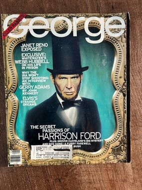 George Magazine August 1997 featuring Harrison Ford as Abe Lincoln